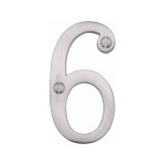 M Marcus Heritage Brass Numeral 6 - Face Fix 76mm Slimline font